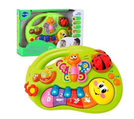 Игрушка пианино «Смайлик» с музыкой и светом от бренда Hola Toys