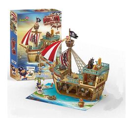 3D пазл “Пиратский корабль с сокровищами” от бренда CubicFun, 157 элементов