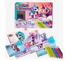 Набор для творчества от бренда Fun Game "Рисуй песком - единорожки"