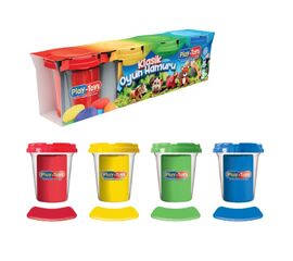 Игровой набор теста для лепки в баночке  от бренда Play-Toys, 4 штуки
