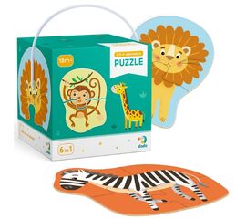 Пазл 6 в 1 "Дикие животные", на 2, 3 и 4 элемента от бренда Dodo