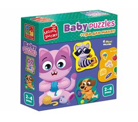 Пазл-макси от бренда Vladi Toys "Домашние животные", 4 картинки