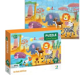 Пазл от бренда Dodo "В жаркой Африке" серия Животные, 60 элементов