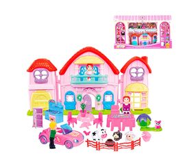 Кукольный домик с аксессуарами "Мой счастливый дом", со звуковыми и световыми эффектами