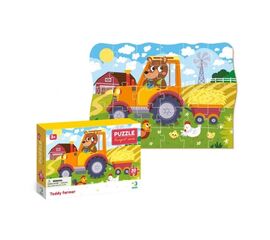 Пазл от бренда Dodo "Фермер Тедди" серия Транспорт, 30 элементов