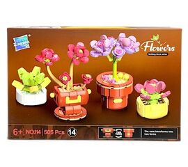 Конструктор от бренда Zuanma “Суккуленты”, 505 элементов