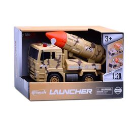 1:20 Инерционная машина "Грузовик с ракетной установкой" от бренда Wenyi, со светом и звуком