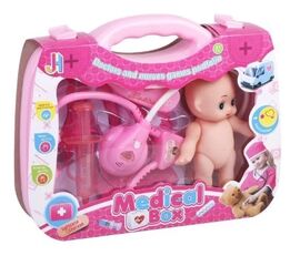 Набор доктора в розовом чемоданчике, со световыми и звуковыми эффектами