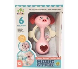 Музыкальная погремушка с подсветкой "Поросенок"