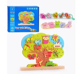 Деревянная игра-шнуровка "Деревце"