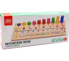 Деревянный сортер "Математические пазлы" от бренда Fun Game Club