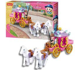 Конструктор от бренда Sluban “Карета с двумя лошадьми”, 139 элементов