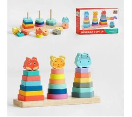 Пирамидка - сортер "Геометрические фигуры" от бренда Fun Game Club