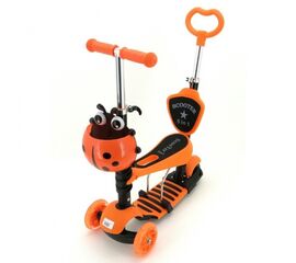 Детский самокат 5 в 1 "Божья коровка" (оранжевый)