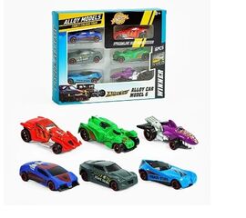 Набор металлических машинок, 6 штук