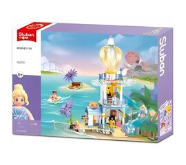 Конструктор от бренда Sluban “Замок с горкой”, 404 элемента