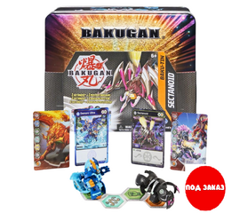Набор Бакугана 2 в 1 в металлическом ящике Bakugan Tin
