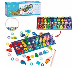 Деревянная обучающая дощечка 4 в 1 от бренда Tree Toys