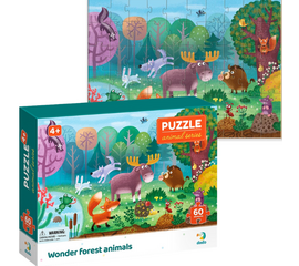 Пазл "Чудо звери в лесу", серия Животные от бренда Dodo, 60 элементов