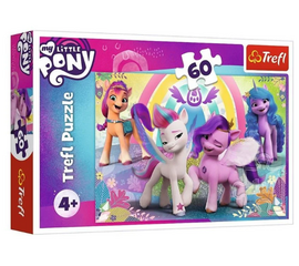 Пазл "Милые маленькие пони" от бренда Trefl, 60 элементов