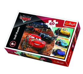 Пазл "Молния Маккуин и его друзья" от бренда Trefl, 60 элементов