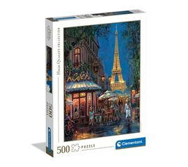 Пазл от бренда Clementoni "Ночь в кафе Эйфелева башня ",500 элементов