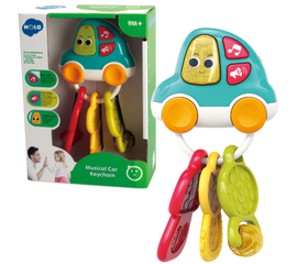 Музыкальная погремушка «Машинка с ключиками» с подсветкой и звуками от бренда Hola Toys