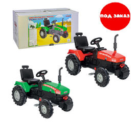 Трактор с педалями SUPER, 2 цвета от бренда Pilsan