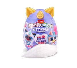 Яйцо-сюрприз с мягкой игрушкой Rainbocorns KittyCorn от бренда Zuru, 10 сюрпризов