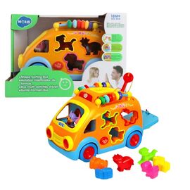 Игрушка сортер «Весёлый автобус» со светом и звуком от бренда Hola Toys