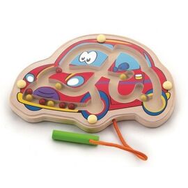 Магнитный деревянный лабиринт «Машинка» от бренда Viga Toys