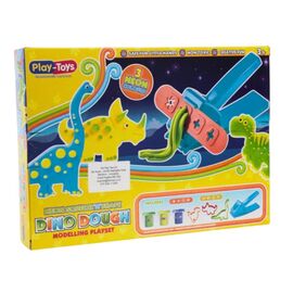 Игровой набор для лепки от бренда Play-Toys "Неоновые динозавры"