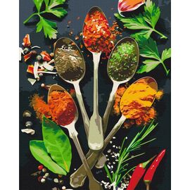 Картина по номерам 40*50 "Симфония специй" от бренда Brushme, без упаковки