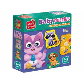 Пазл-макси от бренда Vladi Toys "Домашние животные", 4 картинки