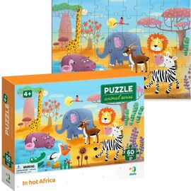 Пазл от бренда Dodo "В жаркой Африке" серия Животные, 60 элементов