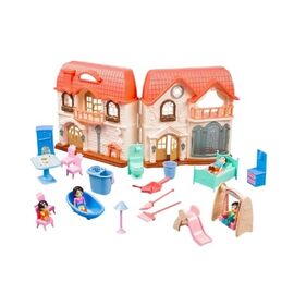 Кукольный домик с аксессуарами "Загородный дом", со звуковыми и световыми эффектами
