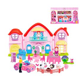 Кукольный домик с аксессуарами "Мой счастливый дом", со звуковыми и световыми эффектами