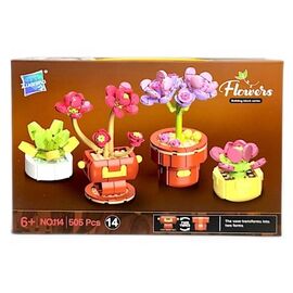 Конструктор от бренда Zuanma “Суккуленты”, 505 элементов