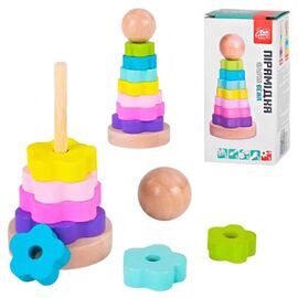 Деревянная пирамидка "Разноцветная башня" от бренда Fun Game Club