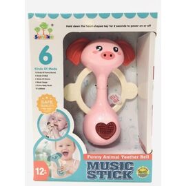 Музыкальная погремушка с подсветкой "Поросенок"