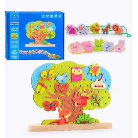 Деревянная игра-шнуровка "Деревце"