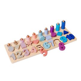 Деревянный сортер "Логарифмическая доска с числами"