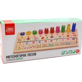 Деревянный сортер "Математические пазлы" от бренда Fun Game Club