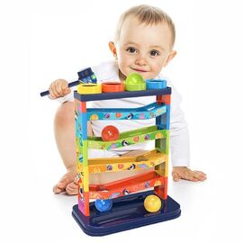 Горка с шариками и молоточком