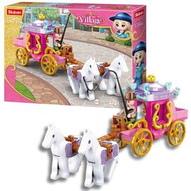 Конструктор от бренда Sluban “Карета с двумя лошадьми”, 139 элементов