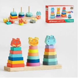 Пирамидка - сортер "Геометрические фигуры" от бренда Fun Game Club