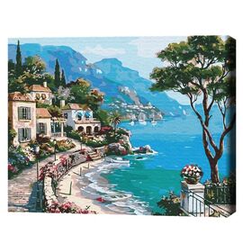 Картина по номерам 30*40 "Итальянская набережная" от бренда Brushme, без упаковки