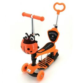 Детский самокат 5 в 1 "Божья коровка" (оранжевый)