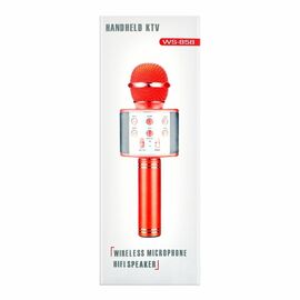 Беспроводной караоке-микрофон WS-858, голубой