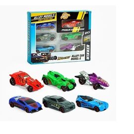 Набор металлических машинок, 6 штук